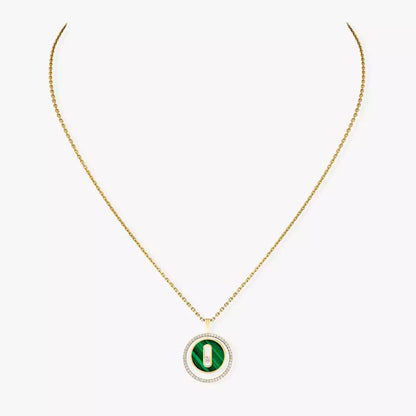 [Vicky]Lucky Move Diamond Necklace in Rose Gold and White Mother-of-Pearl