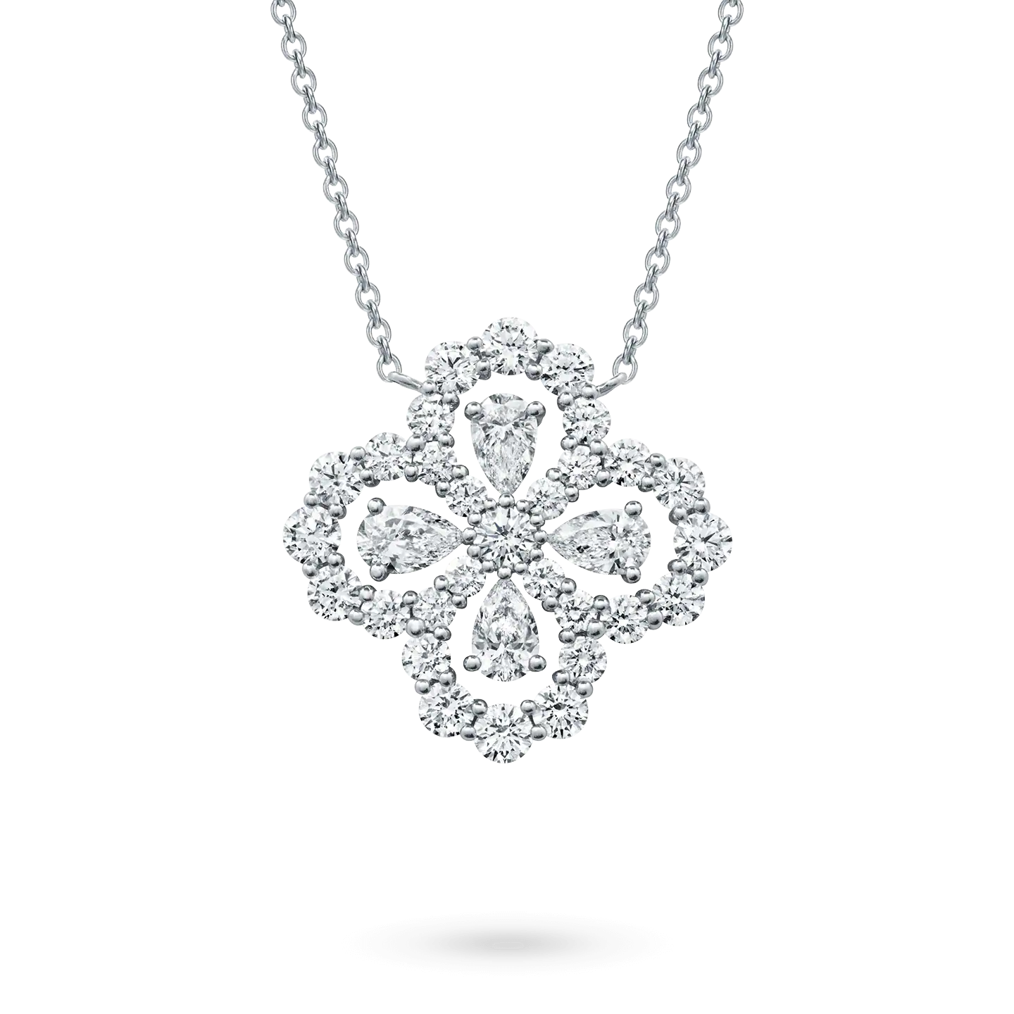 [Vicky]LOOP NECKLACE FULL MOTIF DIAMOND 16MM MULTIPLE COLORS