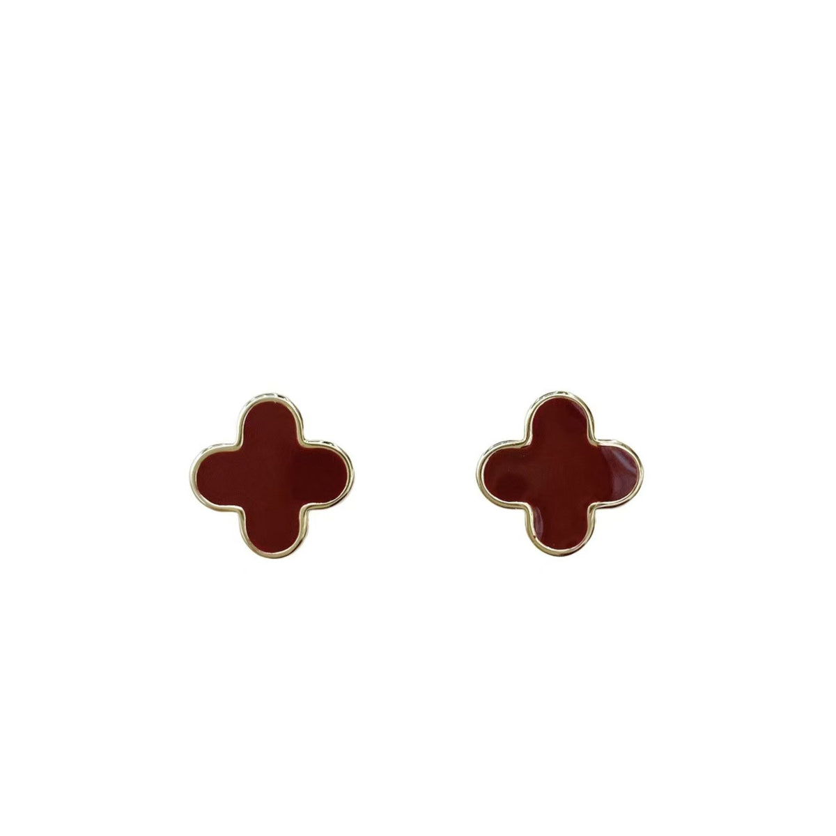 [Royal Vicky]Sandra Teardrop Red  Earrings Gold