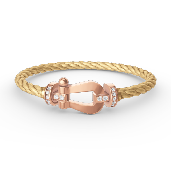 [Vicky]FORCE LARGE HORSESHOE HALF DIAMOND BRACELET ROSE GOLD