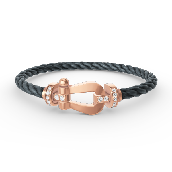[Vicky]FORCE LARGE HORSESHOE HALF DIAMOND BRACELET ROSE GOLD