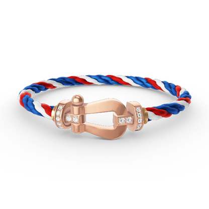 [Vicky]FORCE LARGE HORSESHOE HALF DIAMOND BRACELET ROSE GOLD