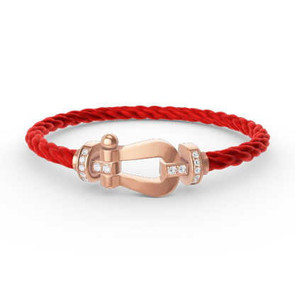 [Vicky]FORCE LARGE HORSESHOE HALF DIAMOND BRACELET ROSE GOLD