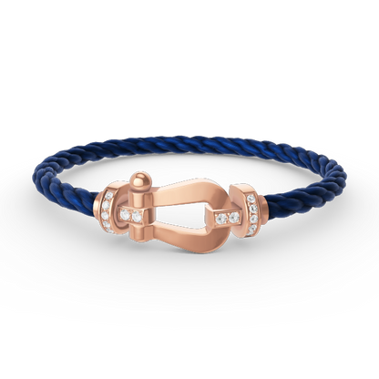 [Vicky]FORCE LARGE HORSESHOE HALF DIAMOND BRACELET ROSE GOLD