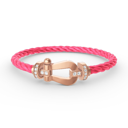 [Vicky]FORCE LARGE HORSESHOE HALF DIAMOND BRACELET ROSE GOLD