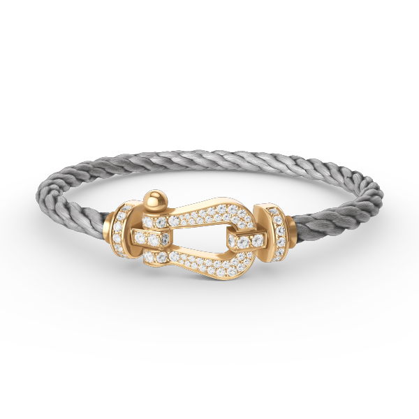 [Royal&Vicky]FORCE LARGE HORSESHOE FULL DIAMOND BRACELET GOLD
