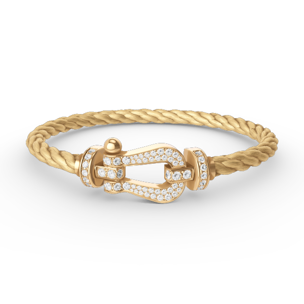 [Royal&Vicky]FORCE LARGE HORSESHOE FULL DIAMOND BRACELET GOLD