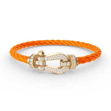 [Royal&Vicky]FORCE LARGE HORSESHOE FULL DIAMOND BRACELET GOLD