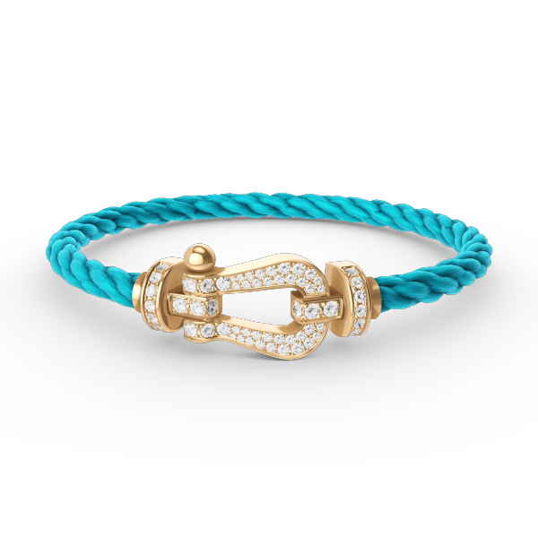 [Royal&Vicky]FORCE LARGE HORSESHOE FULL DIAMOND BRACELET GOLD