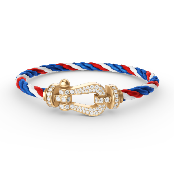 [Royal&Vicky]FORCE LARGE HORSESHOE FULL DIAMOND BRACELET GOLD