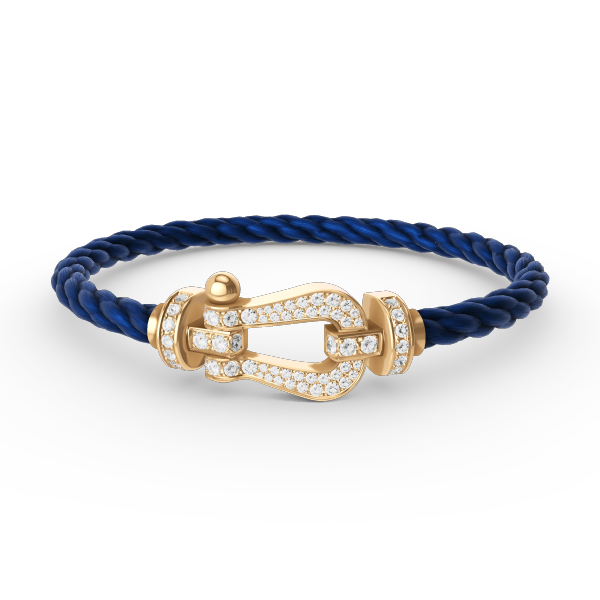 [Royal&Vicky]FORCE LARGE HORSESHOE FULL DIAMOND BRACELET GOLD