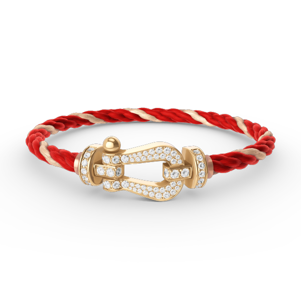 [Royal&Vicky]FORCE LARGE HORSESHOE FULL DIAMOND BRACELET GOLD