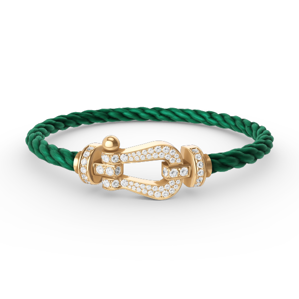 [Royal&Vicky]FORCE LARGE HORSESHOE FULL DIAMOND BRACELET GOLD