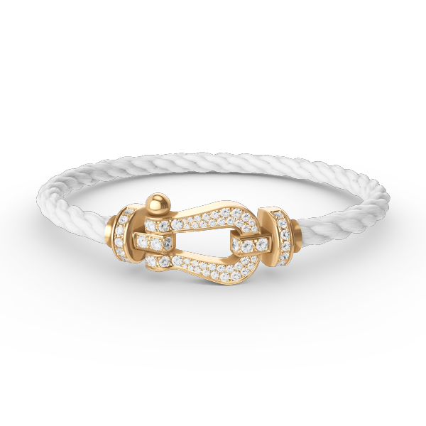 [Royal&Vicky]FORCE LARGE HORSESHOE FULL DIAMOND BRACELET GOLD