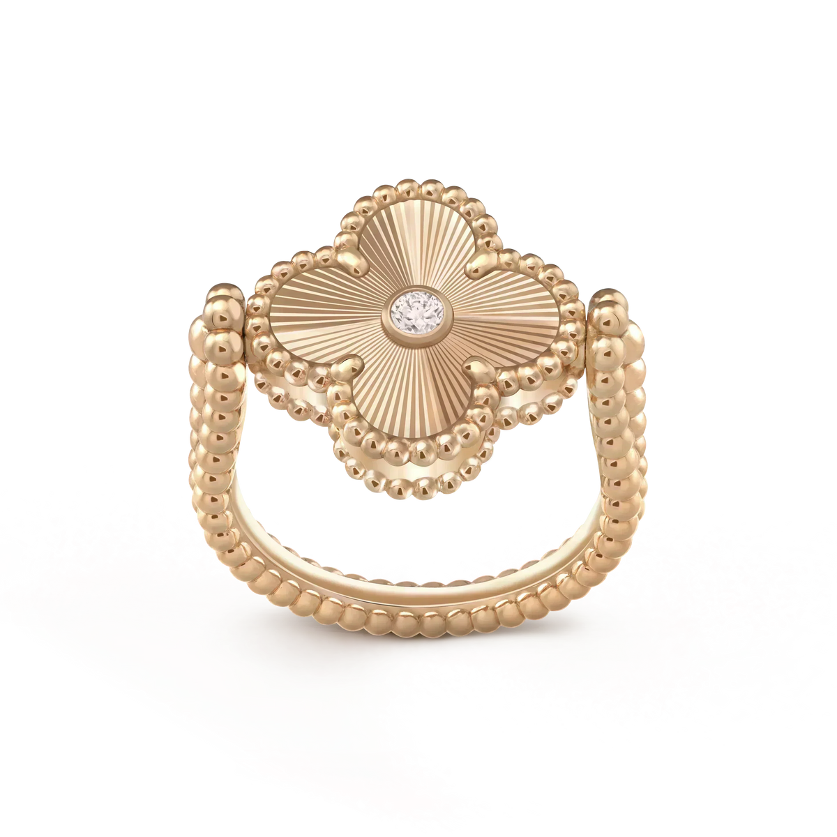 [Royal&Vicky]CLOVER RIVERSIBLE ROSE GOLD RING