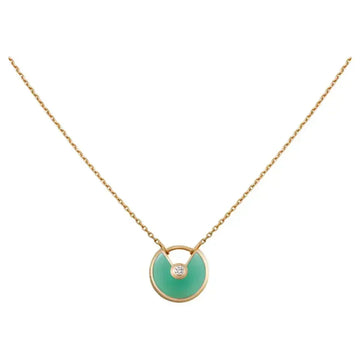[Royal&Vicky]AMULETTE GOLD MALACHITE NECKLACE