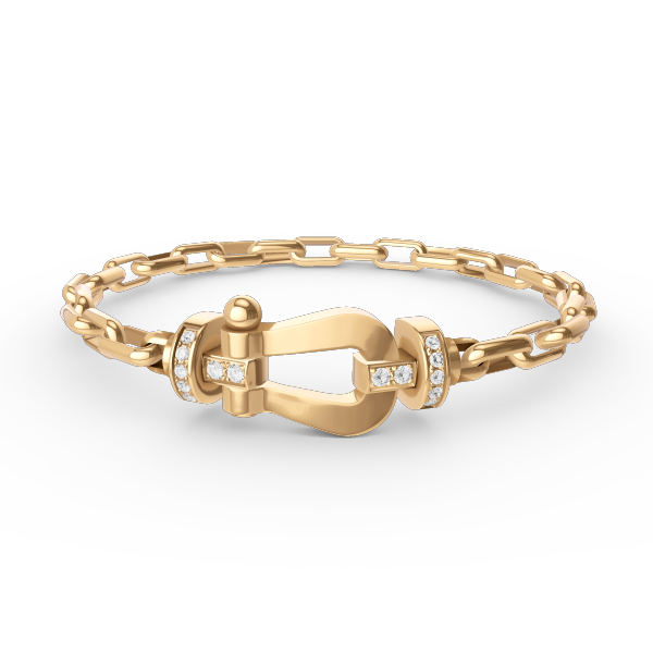 [Royal&Vicky]FORCE LARGE HORSESHOE CLASP  METAL BRACELET