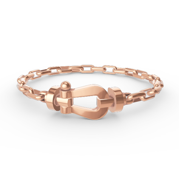 [Royal&Vicky]FORCE LARGE HORSESHOE CLASP  METAL BRACELET