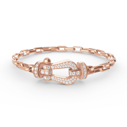 [Vicky]FORCE großes Hufeisenverschluss-Metallarmband