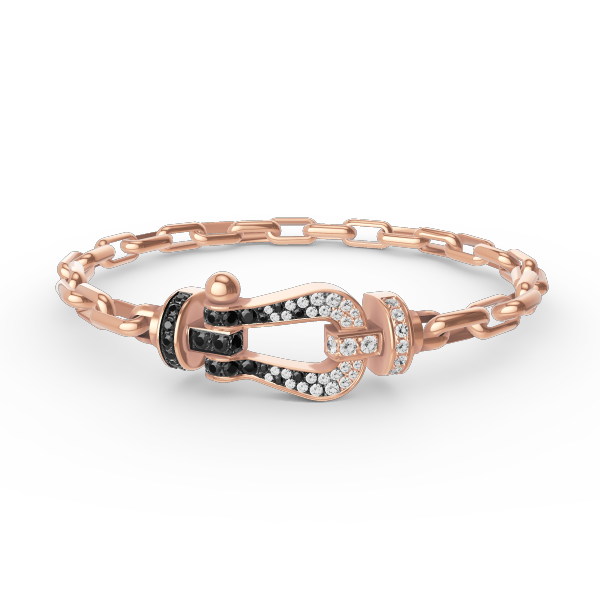 [Royal&Vicky]FORCE LARGE HORSESHOE CLASP  METAL BRACELET