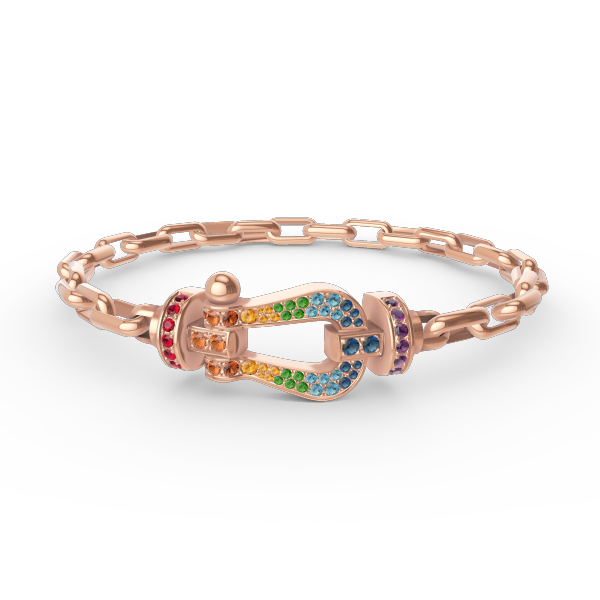[Royal&Vicky]FORCE LARGE HORSESHOE CLASP  METAL BRACELET