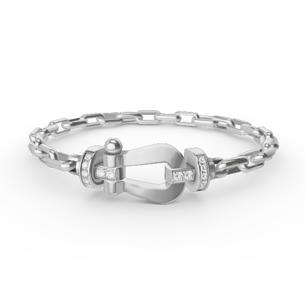 [Royal&Vicky]FORCE LARGE HORSESHOE CLASP  METAL BRACELET
