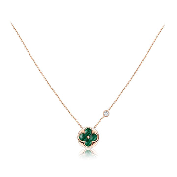 [Royal&Vicky]SUN PEDANT PINK GOLD 1 DIAMOND NECKLACE