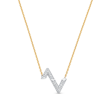 [Royal&Vicky]VOLT SILVER DIAMOND PEDANT NECKLACE