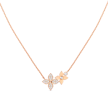 [Royal&Vicky]STAR BLOSSOM NECKLACE PINK GOLD DIAMONDS