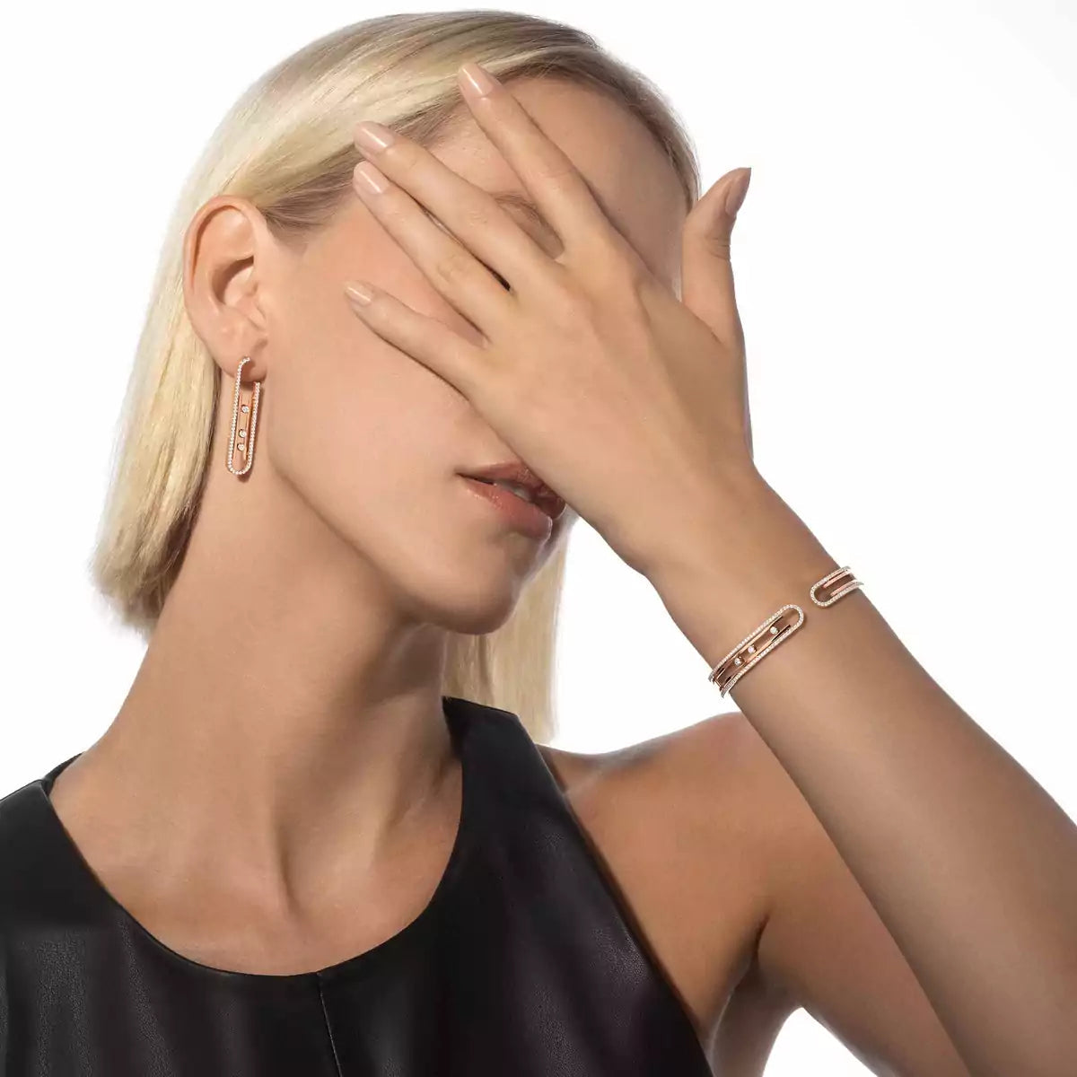 [Vicky]Diamond Pendant Earrings Move 10Th