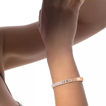 [Vicky]Move Noa Ciselé half pavé bangle