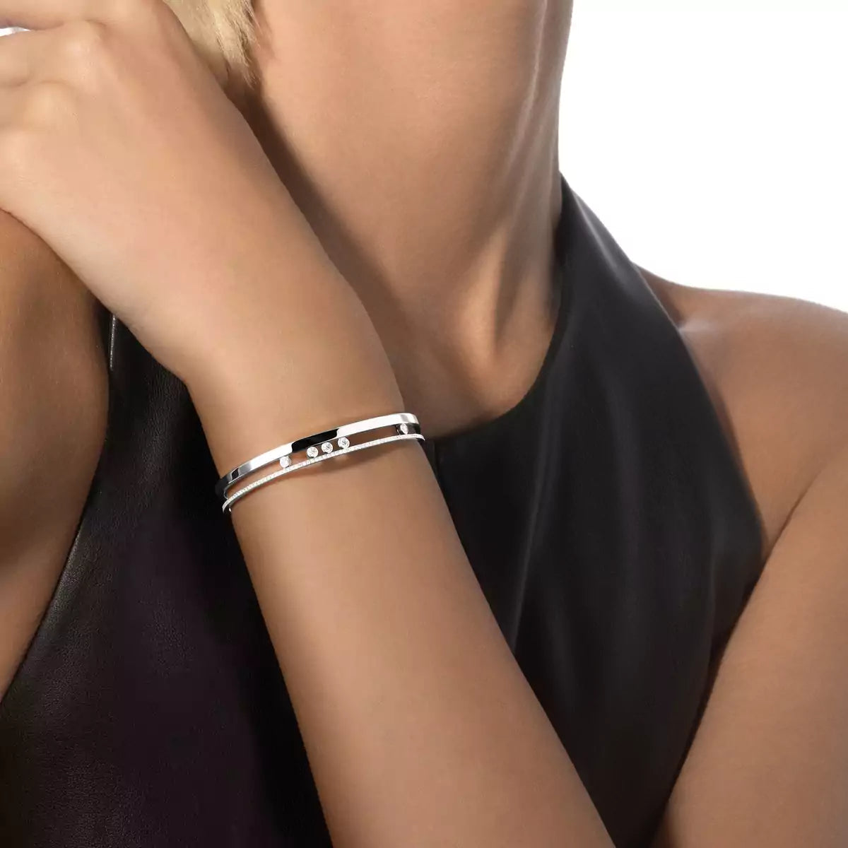 [Vicky]Move Romane Diamond Bangle Bracelet