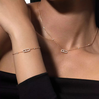 [Vicky]Diamond Necklace Move Uno
