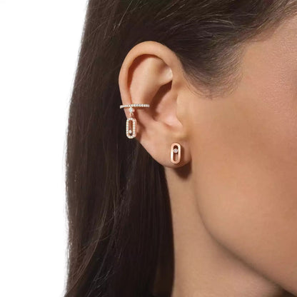 [Vicky]Move Uno Diamond Stud Earrings