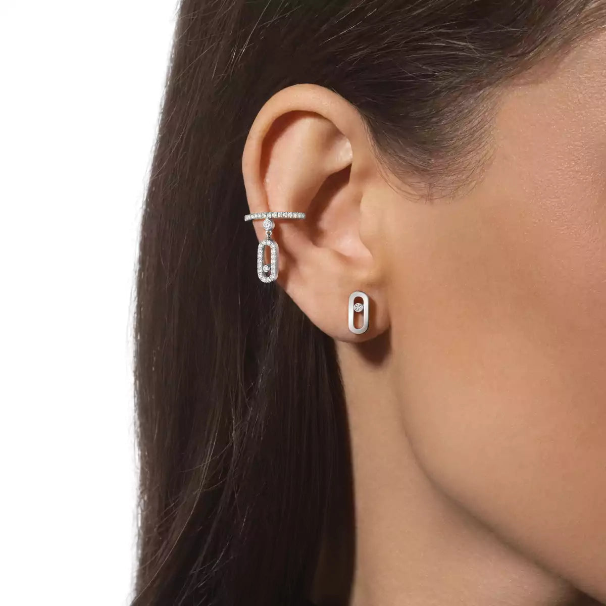[Vicky]Move Uno Diamond Stud Earrings