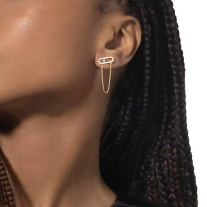 [Vicky]Move Uno Diamond Earrings