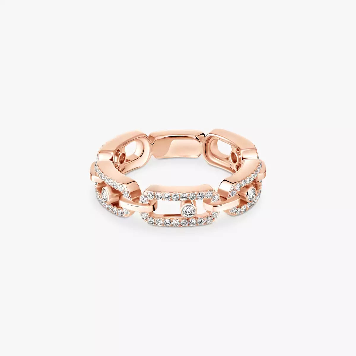 [Vicky]Move Link Pave_-Set Diamond Ring in Gold