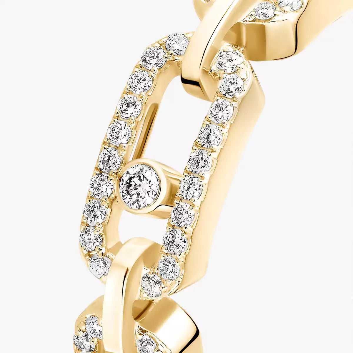 [Vicky]Move Link Pave_-Set Diamond Ring in Gold