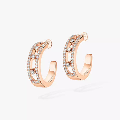 [Vicky]Diamond Pave_ Hoop Earrings Move