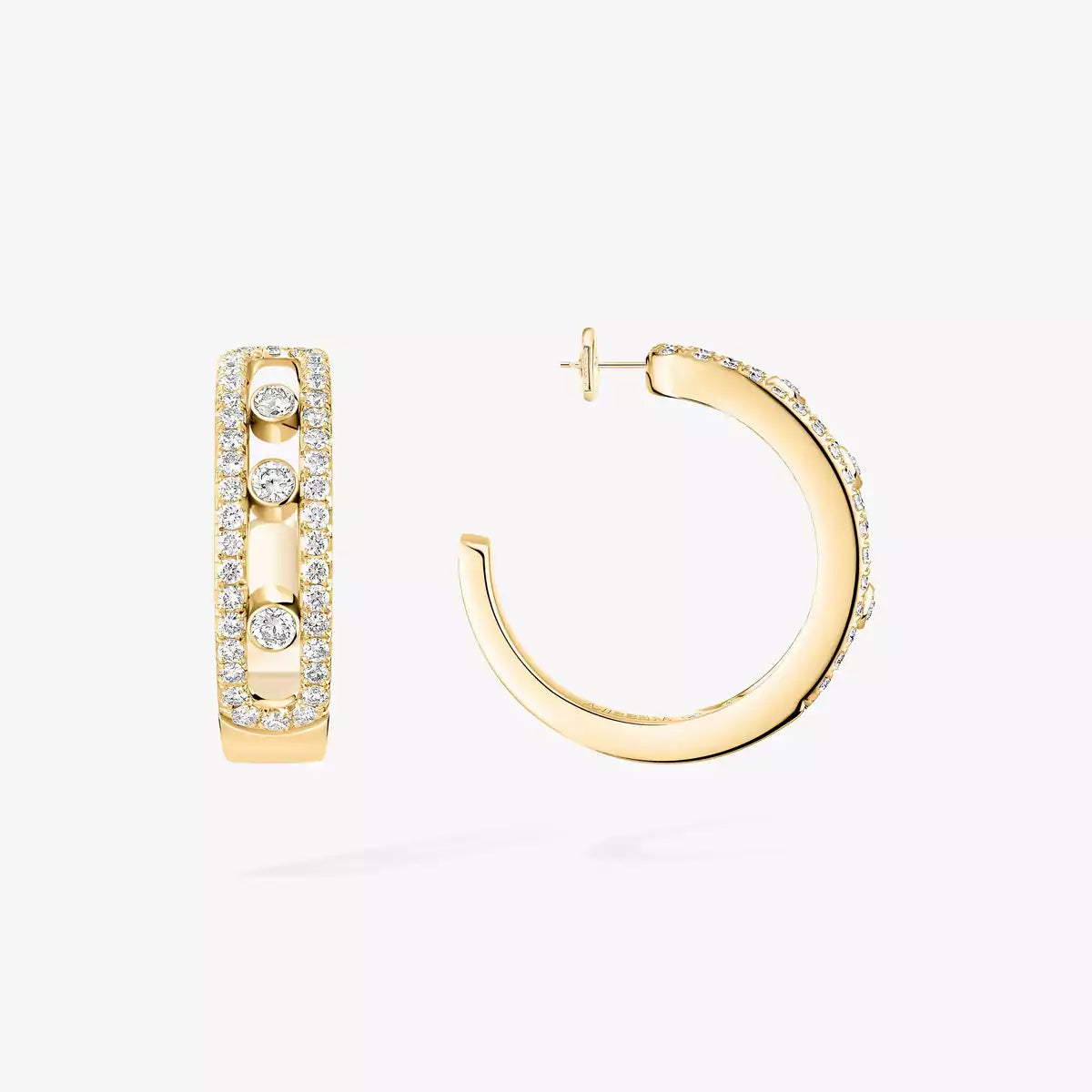 [Vicky]Diamond Pave_ Hoop Earrings Move