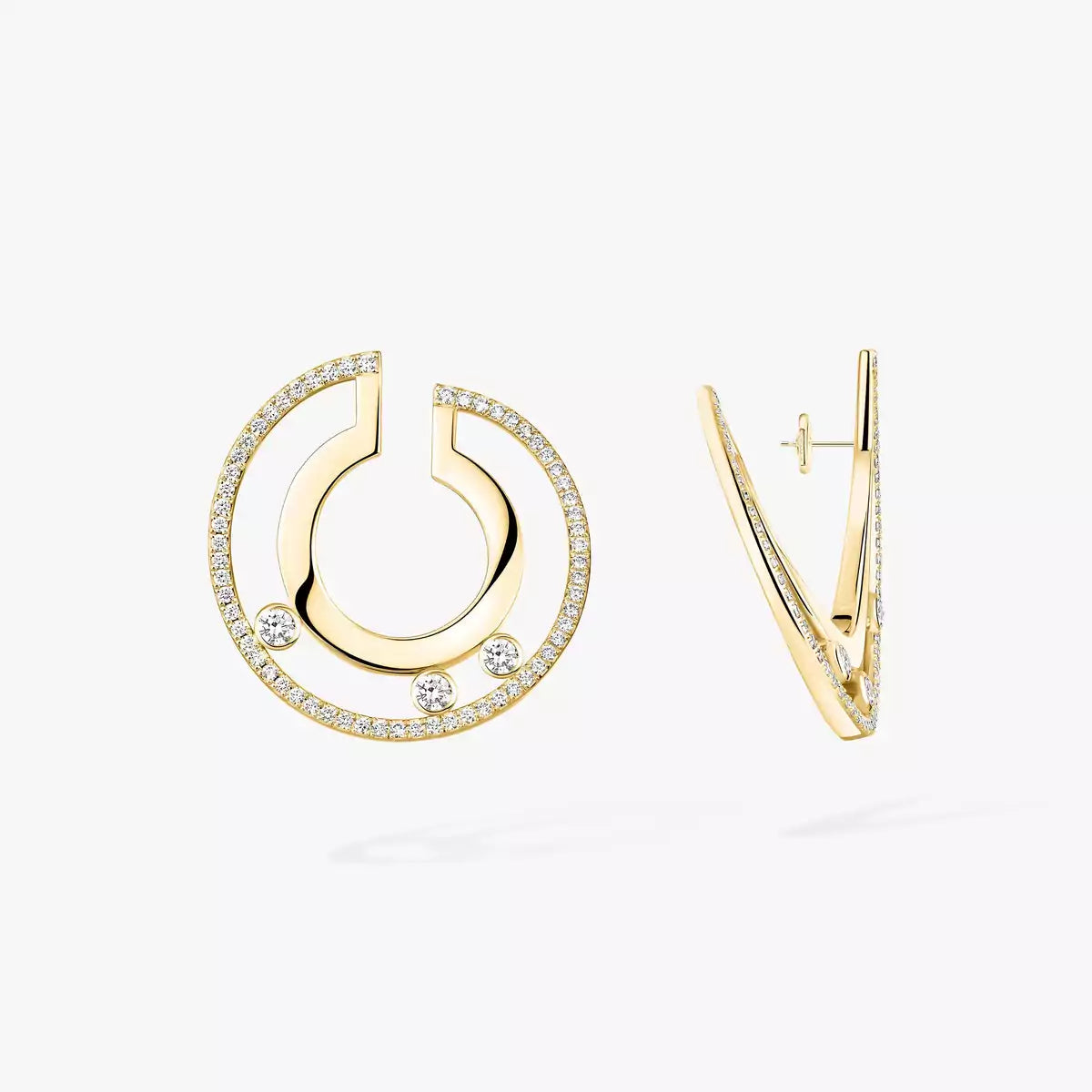 [Vicky] Move Romane Small Diamond Hoop Earrings