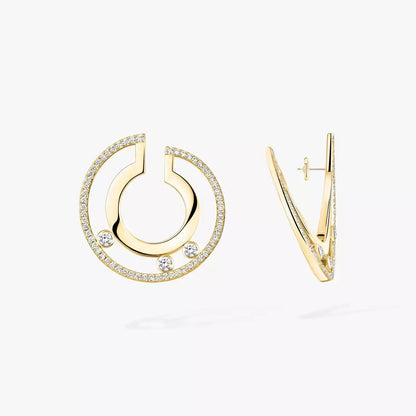 [Vicky] Move Romane Small Diamond Hoop Earrings