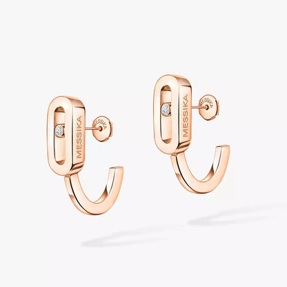 [Vicky]Diamond Mini Hoop Earrings Move Classique