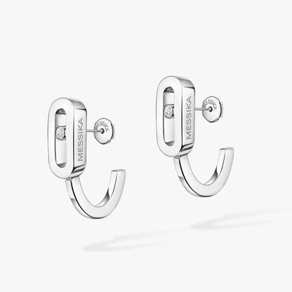 [Vicky]Diamond Mini Hoop Earrings Move Classique