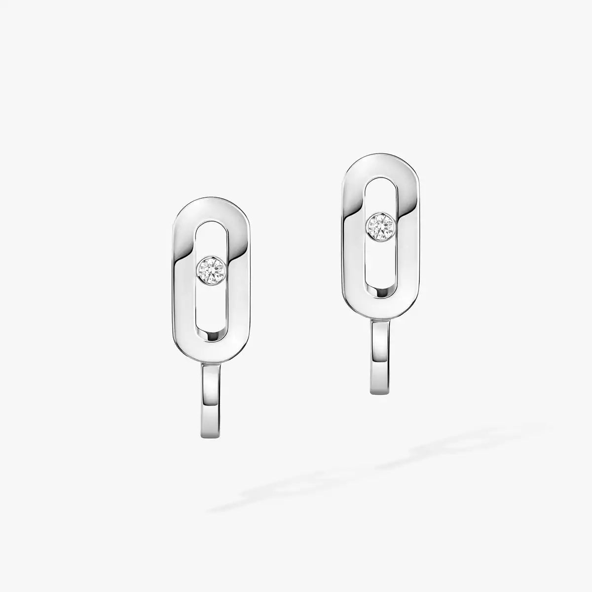 [Vicky]Diamond Mini Hoop Earrings Move Classique