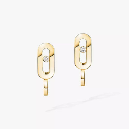 [Vicky]Diamond Mini Hoop Earrings Move Classique