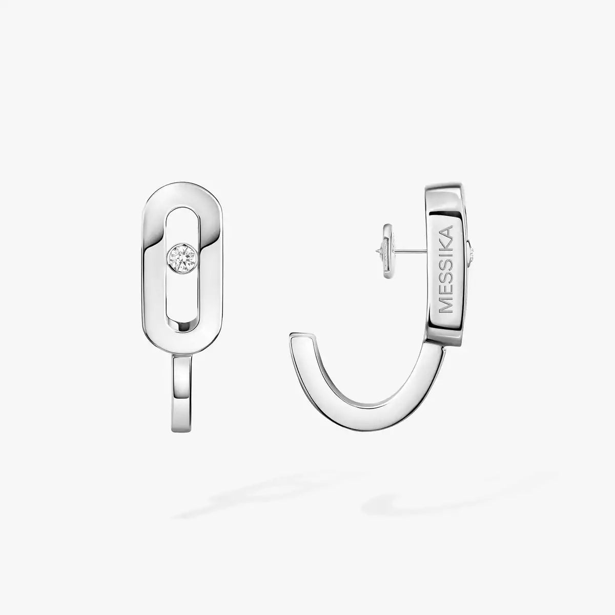 [Vicky]Diamond Mini Hoop Earrings Move Classique