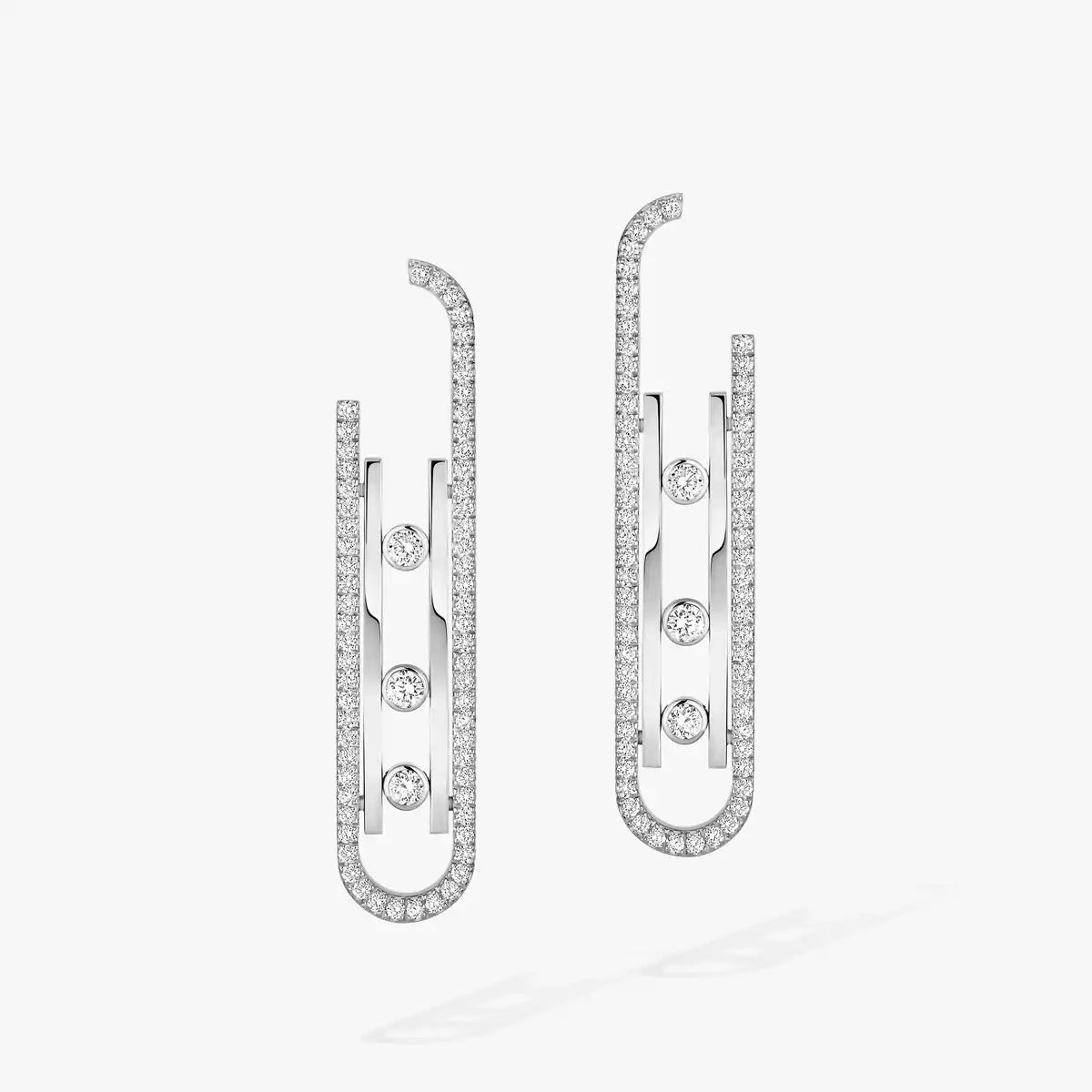 [Vicky]Diamond Pendant Earrings Move 10Th