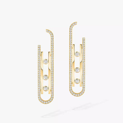 [Vicky]Diamond Pendant Earrings Move 10Th