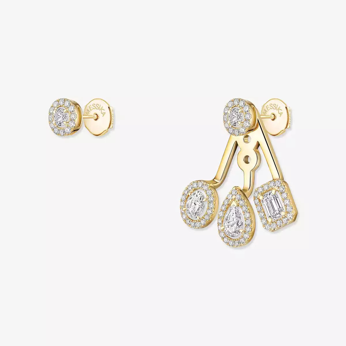 [Vicky] My Twin Trio  Diamond Earrings